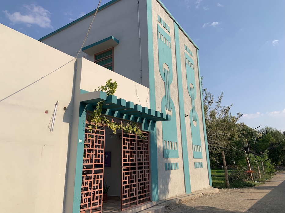 Front view of the WALI building in Ahmed Abad Wang, Bela